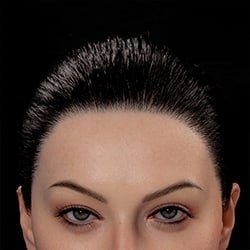 Implanted synthetic hair - directly implanted into the doll’s head.